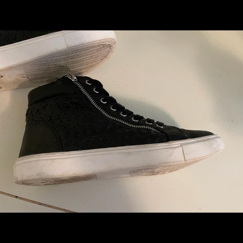 Black Steve Madden High-Top Sneakers - Picture 8 of 16